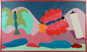 Wim Bors - Acryl op doek, De aanval van de mens II - Ingelijst kopen? Bied vanaf 1!