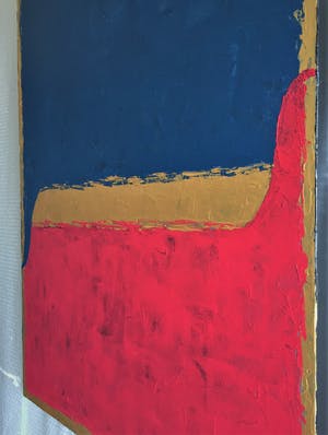 John Foppen - Blue over Red By Gold ........# K 04. XL . GROOT. kopen? Bied vanaf 175!