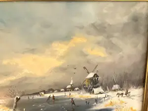 Henk Poeder - Hollandsch Winterlandschap met koek en zoopie kopen? Bied vanaf 124!