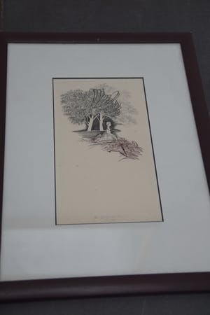 Niet of onleesbaar gesigneerd - Vrouw bij boom kopen? Bied vanaf 1!