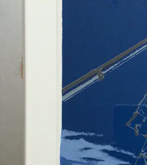 Willem Brauck - GSM mast in aanbouw | kleuren zeefdruk (1999) - ingelijst kopen? Bied vanaf 22!