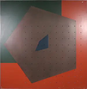 Jean van Wijk - Gemengde techniek op geperforeerd paneel, Zonder titel II - Ingelijst (Zeer groot) kaufen? Bieten Sie von 1!