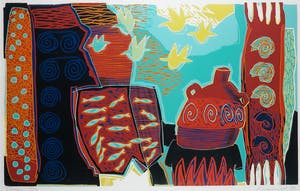 Diana van Hal - Linosnede, Dawn - Ingelijst (Groot) kopen? Bied vanaf 1!