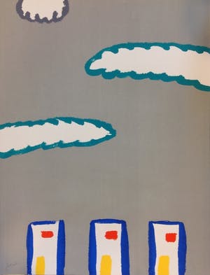 Johan Haanstra - Kleurenzeefdruk STRANDHUISJES Handgesigneerd. kopen? Bied vanaf 65!