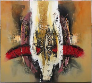 Hans Vanhorck - Olieverf op doek, Chinnamasta Yantra (Zeer groot) kopen? Bied vanaf 600!