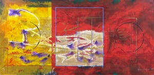 Piotr Konkel - Zeefdruk op papier (bevestigd op board), Zonder titel kopen? Bied vanaf 1!