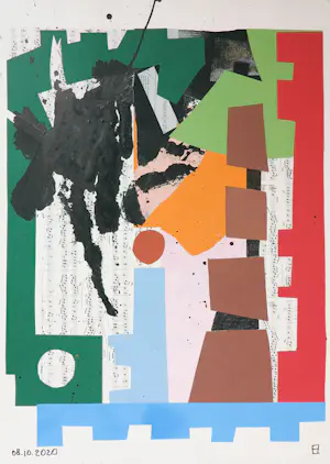 Philip Vencken - Collage op papier, Lot van drie werken kopen? Bied vanaf 35!