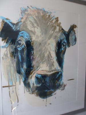 Theo Onnes - Zeefdruk. Titel. "Cow 1 ( Groot ) kopen? Bied vanaf 120!