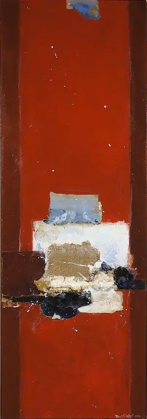 Ron van der Werf - Olieverf en collage op paneel, zonder titel (groot) kopen? Bied vanaf 180!