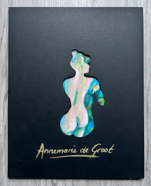 Annemarie de Groot - Cassette 4 verschillende zeefdrukken - Naakt in de tuin kopen? Bied vanaf 50!