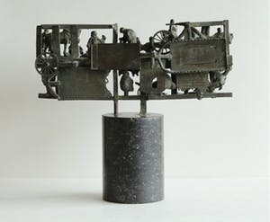 Eric Claus - Bronzen zigeuner beeld op marmeren sokkel, jaar onbekend kopen? Bied vanaf 1250!