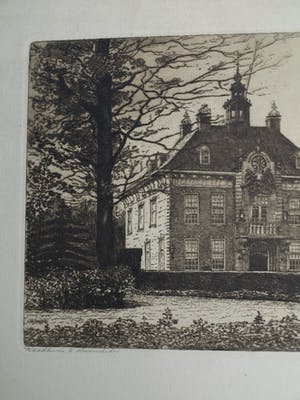 Johannes Josseaud - Ets , Raadhuis Heemstede – ca. 1925 kopen? Bied vanaf 30!