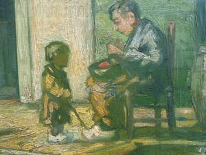 Hendrik Brautigam - Olieverf op doek , Moeder en kid – gesigneerd – ca 1930 kopen? Bied vanaf 10!