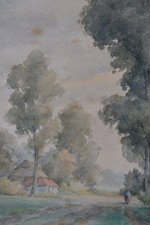 Johan Jacobs - Landschap - Aquarel - 1916 kopen? Bied vanaf 10!