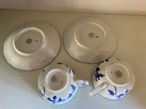 Steingutwerk VEB Torgau - Vintage kop en schotel blauw bloemenmotief kopen? Bied vanaf 29!