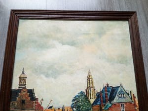 Niet of onleesbaar gesigneerd - Historisch oud stukje Delft. Schiedamsepoort. kopen? Bied vanaf 1!