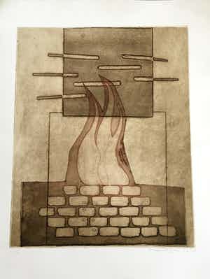 Jan Montyn - 2 bijzondere etsen. verkocht voor € 130!