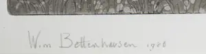 Wim Bettenhausen - Ets, Lange Voorhout, Den Haag - Ingelijst kopen? Bied vanaf 100!