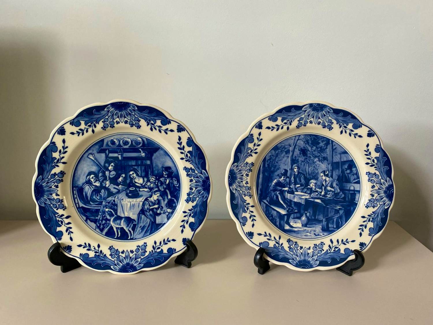 Kunstaardewerkfabriek Regina - Stel Delftsblauwe handbeschilderde wandborden kopen? Bied vanaf 20!