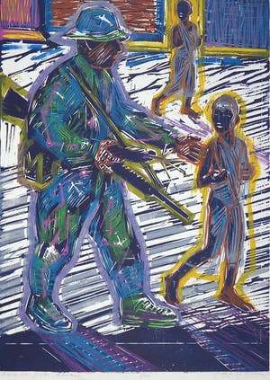 Luuk Scholten - Houtsnede, Krantenfoto kopen? Bied vanaf 1!