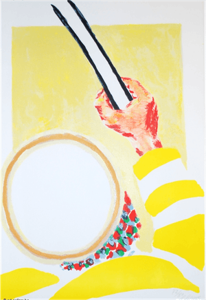 Roger Raveel - Greep op de leegte van een stok verkocht voor € 1150!