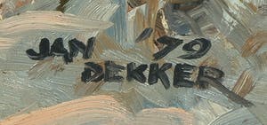 Jan Dekker - Olieverf op hardboard, Winterboom kopen? Bied vanaf 1!