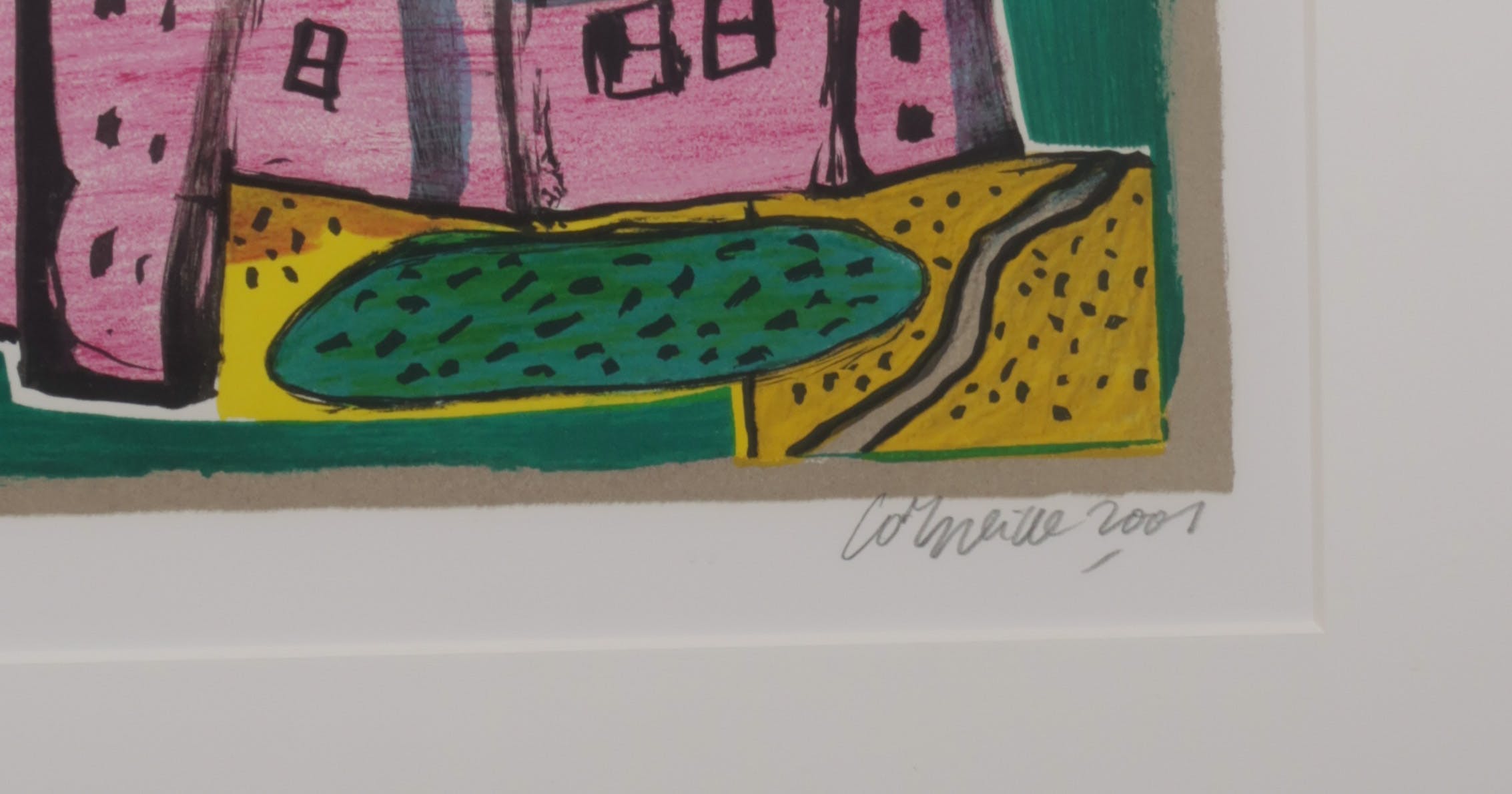 Corneille - Set: Gemengde technieken (origineel) met bijbehorende kleurenlitho - Ingelijst kopen? Bied vanaf 2500!