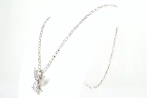 NV (09) - Lange & massief 1e geh. zilveren Konings ketting en adelaar hanger kopen? Bied vanaf 90!