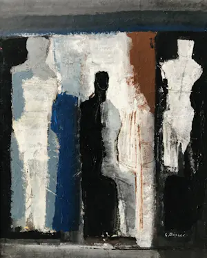 Gerard Princee - Silhouetten - Gouache op rijstpapier - origineel werk kopen? Bied vanaf 250!