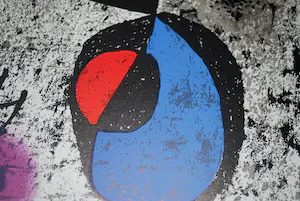 Joan Miro - grote kleurenlitho (31x47 cm) in het boek Hommage á Joan Miro (1976) kopen? Bied vanaf 125!