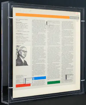 David Hockney - Gesigneerd : Record “Castelnuovo-Tedesco - Guitar Concerto No. 2” in plexi case kopen? Bied vanaf 1190!