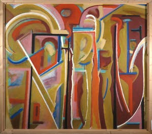 Han Sterk - Olieverf op paneel, Z.T. Abstracte compositie - Ingelijst (Zeer groot) kopen? Bied vanaf 1!