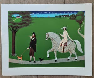 Willem Westbroek - Walking the cat ' Portait of the mayor André van der Louw met naakte vrouw kopen? Bied vanaf 50!