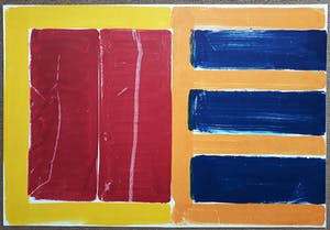 Adine Engelman - Abstracte compositie, monotype kopen? Bied vanaf 75!