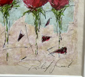 Richard Smeets - 2 zeefdrukken Rozen, ingelijst en gesigneerd kopen? Bied vanaf 50!