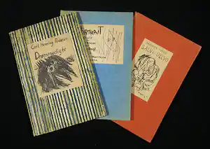 Asger Jorn - & Carl Henning Pedersen & Erik Reiff, Complete set van drie boeken, 1945 (genummerd/gesigneerd) vendu pour 305€ !