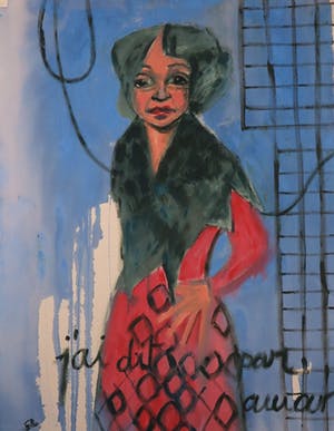 Sandrine Lambert - Olieverf op doek, J'ai dit par auat - Ingelijst kopen? Bied vanaf 1!