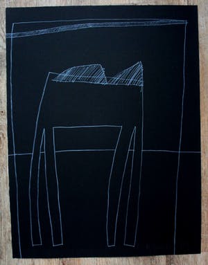 Klaas Gubbels - grote Litho: "tafel" - 1987 kopen? Bied vanaf 295!