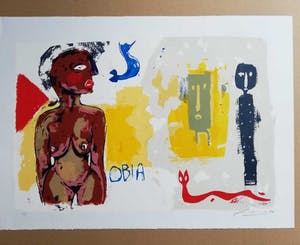 John Lie a Fo - NAAKTE VROUW / KLEURLITHOGRAFIE / 50x70cm / SIG / 1990 kopen? Bied vanaf 25!