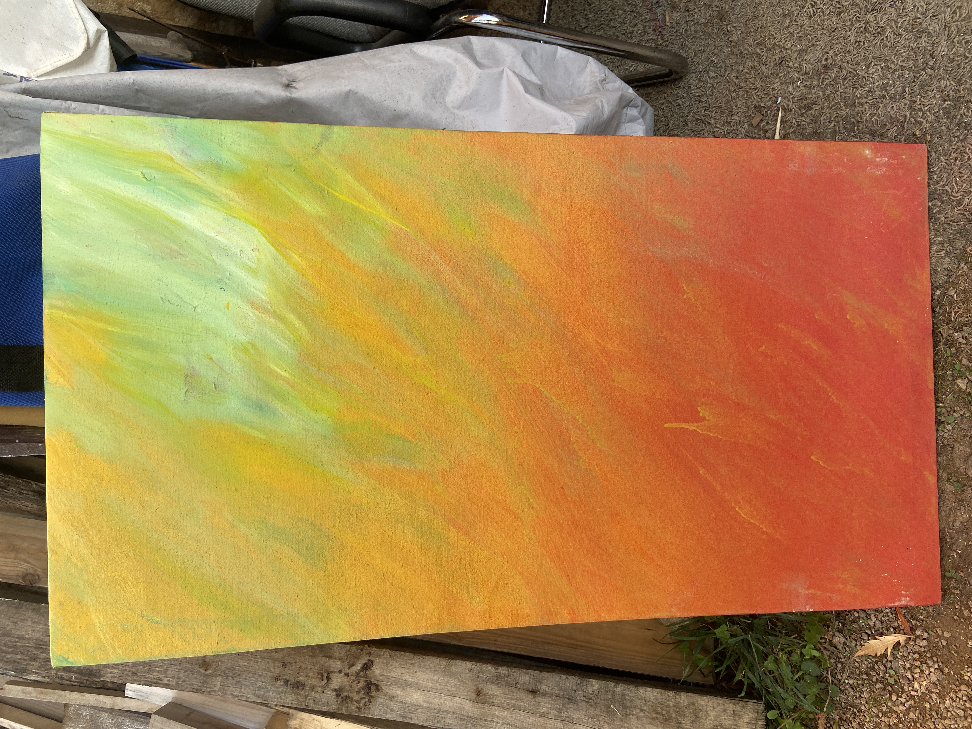 Kees van Citters - Abstract in Oranje en groen 2026 kopen? Bied vanaf 100!