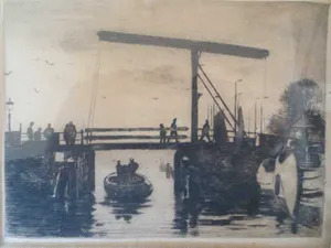 Willem Witsen - Gezicht op de Kikkerbilsluis Amsterdam kopen? Bied vanaf 150!