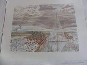 Lies Verdenius - Litho, Titel, "Neergestorte vlieger". kopen? Bied vanaf 25!