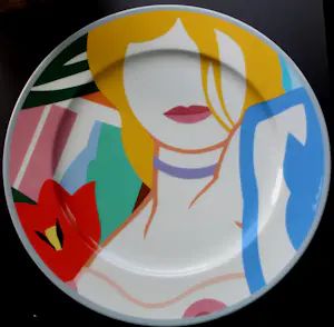 Tom Wesselmann - Porseleinen bord: 'Blonde Vivienne' kaufen? Bieten Sie von 495!