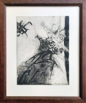 Ru van Rossem - Ets/aquatint - Kerstkaart 1966 - 21037 kopen? Bied vanaf 75!