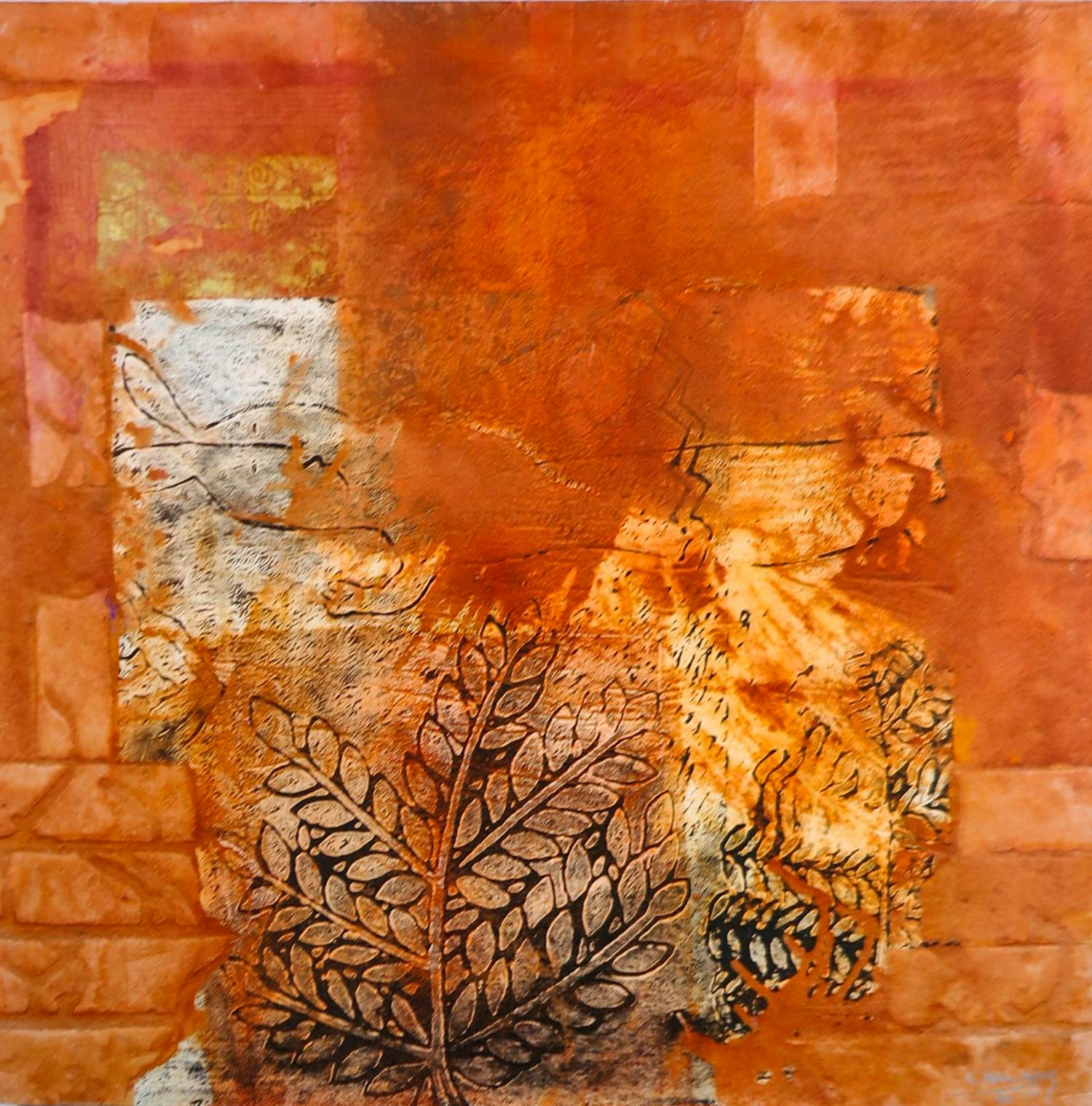 Chabab Tayefeh Mohajer - Gemengde techniek op paneel, Zonder titel kopen? Bied vanaf 70!