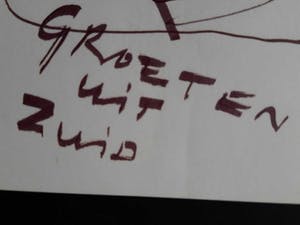 Herman Brood - tekening: orakel, ingelijst kopen? Bied vanaf 170!