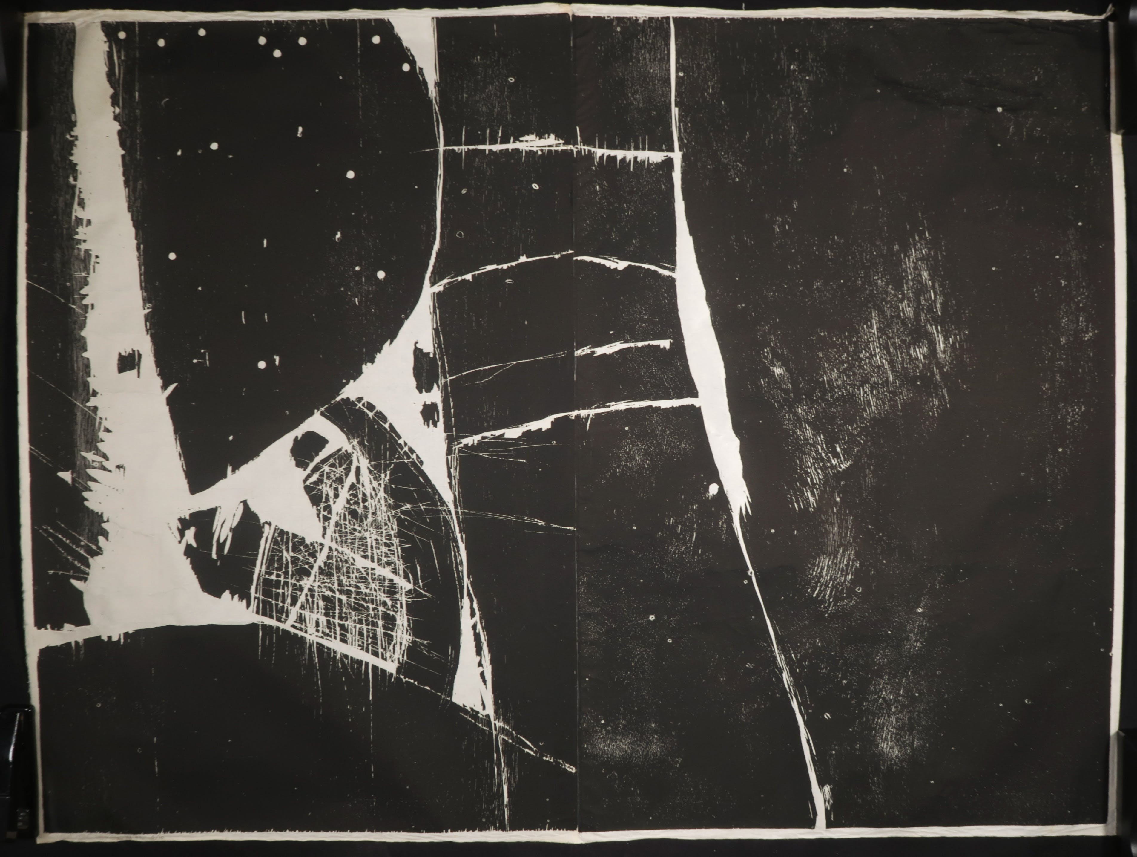 Guillaume Le Roy - Houtsnede, Zonder titel (groot) kopen? Bied vanaf 1!