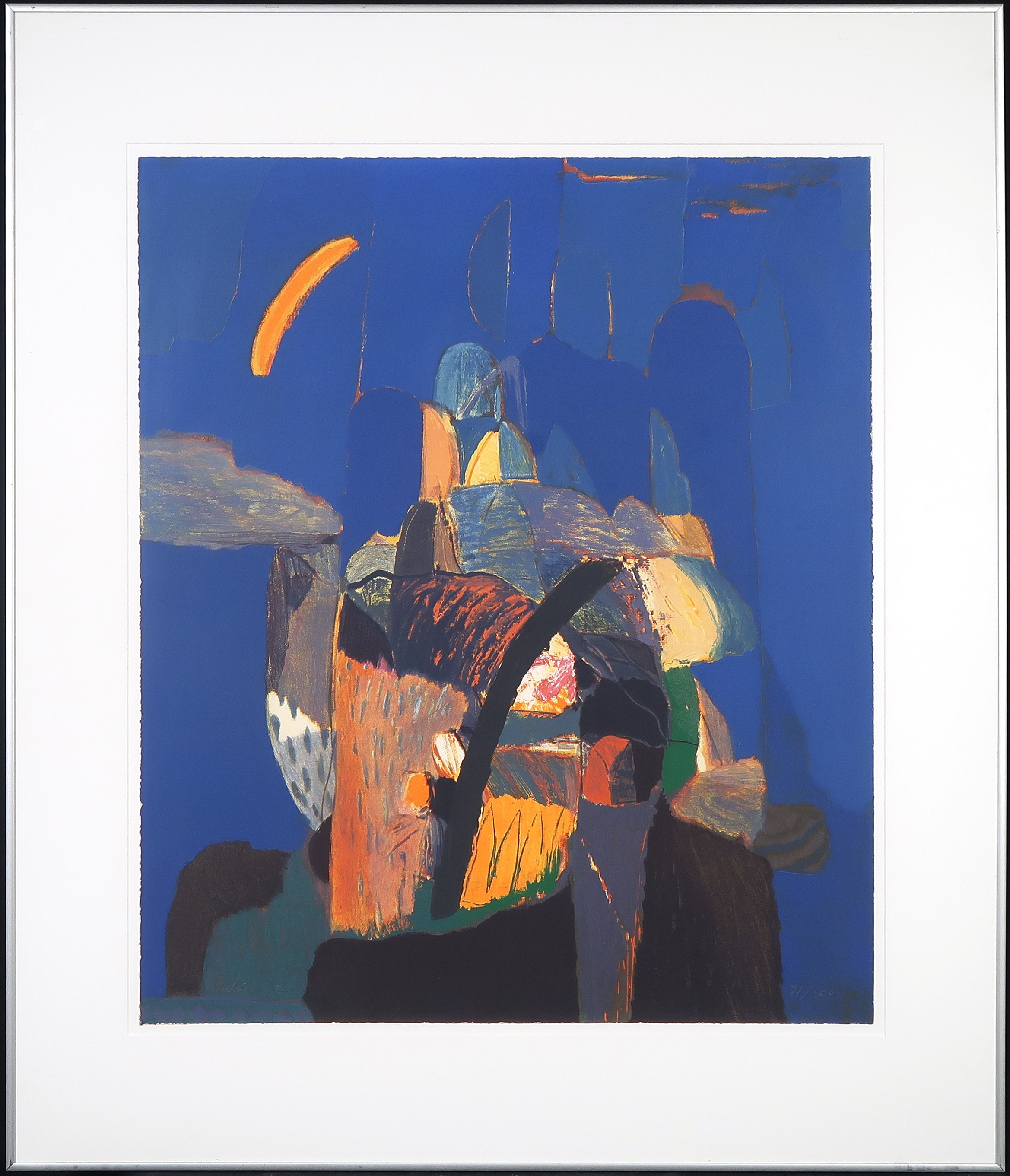 Ahmad Baldin - Zeefdruk, Nacht - Ingelijst kopen? Bied vanaf 20!