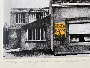 Rob Schotman - Ontwerp voor een postkaart 'Stop de Neutronenbom' kopen? Bied vanaf 15!