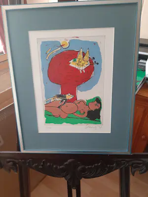 Corneille - Ets en Aquatint, Naakt met kat en vogel kopen? Bied vanaf 275!